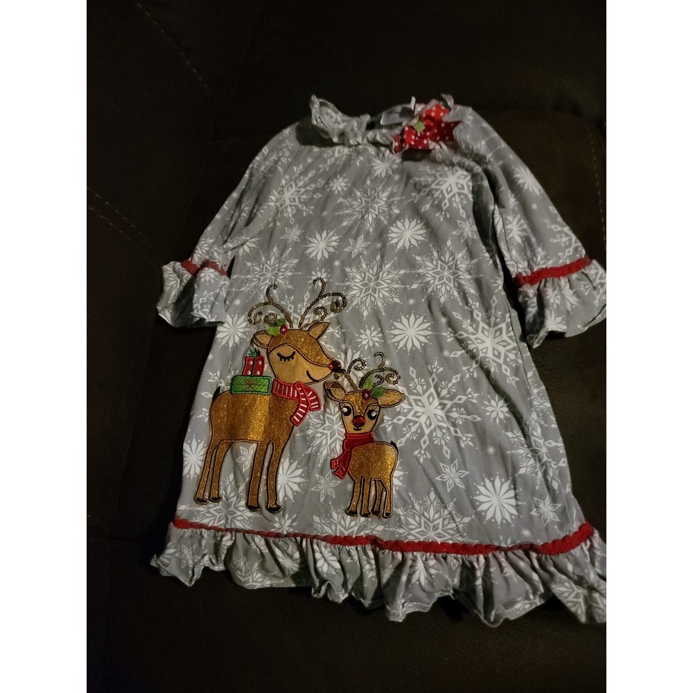 Rare editions dress Christmas holiday reindeer size 4 5